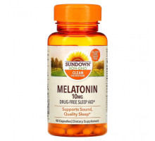 Для здорового сна Sundown Naturals, Мелатонин, 10 мг, 90 капсул