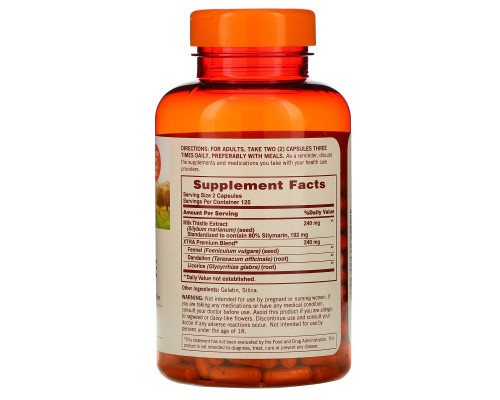 Sundown Naturals, Стандартизированная расторопша пятнистая, 240 мг, 250 капсул Sundown Naturals, Стандартизированная расторопша пятнистая, 240 мг, 250 капсул