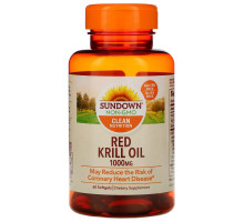 Sundown Naturals, Жир красного криля, 1000 мг, 60 мягких таблеток