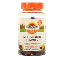 Sundown Naturals, Мультивитаминные жевательные конфеты, со вкусом винограда, апельсина и вишни, 120 шт.