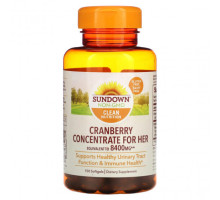 Здоровье мочеполовой системы Sundown Naturals, Клюквенный концентрат для нее, 150 капсул