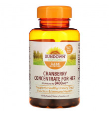 Здоровье мочеполовой системы Sundown Naturals, Клюквенный концентрат для нее, 150 капсул