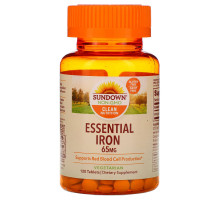 Sundown Naturals, Железо, 65 мг, 120 таблеток