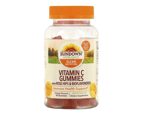 Sundown Naturals, Жевательные конфеты с плодами шиповника и биофлавоноидами, апельсиновый вкус, 90 жевательных конфет Sundown Naturals, Жевательные конфеты с плодами шиповника и биофлавоноидами, апельсиновый вкус, 90 жевательных конфет