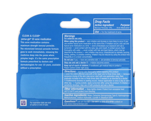 Clean & Clear, Persa-Gel 10, максимальная сила, 1 унц. (28 г) Clean & Clear, Persa-Gel 10, максимальная сила, 1 унц. (28 г)