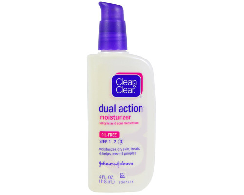 Clean & Clear, Dual Action Moisturizer, Salicylic Acid Acne Medication, 4 fl oz (118 ml) Clean & Clear, Dual Action Moisturizer, Salicylic Acid Acne Medication, 4 fl oz (118 ml)
