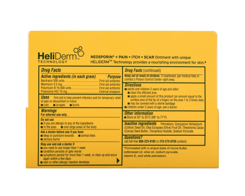 Neosporin, Multi-Action, Pain Itch Scar Ointment, 1.0 oz (28.3 g) Neosporin, Multi-Action, Pain Itch Scar Ointment, 1.0 oz (28.3 g)