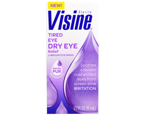 Visine, Sterile, Tired Eye Dry Eye Relief, 1/2 fl oz (15 ml) Visine, Sterile, Tired Eye Dry Eye Relief, 1/2 fl oz (15 ml)