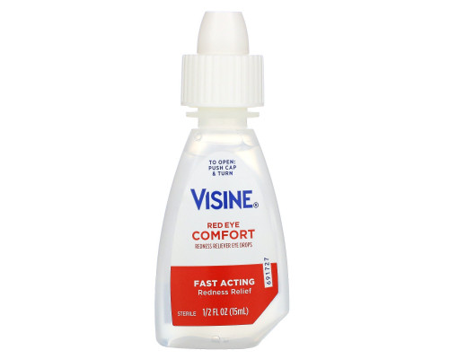 Visine, Red Eye Comfort, Redness Reliever Eye Drops, 1/2 fl oz (15 ml) Visine, Red Eye Comfort, Redness Reliever Eye Drops, 1/2 fl oz (15 ml)