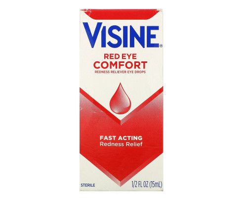Visine, Red Eye Comfort, Redness Reliever Eye Drops, 1/2 fl oz (15 ml) Visine, Red Eye Comfort, Redness Reliever Eye Drops, 1/2 fl oz (15 ml)