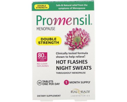 Promensil, Menopause, двойная сила, 30 таблеток Promensil, Menopause, двойная сила, 30 таблеток