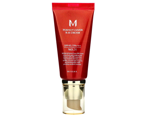 Missha, M Perfect Cover B.B Cream, No. 31 Золотисто Бежевый, 50 мл Missha, M Perfect Cover B.B Cream, No. 31 Золотисто Бежевый, 50 мл