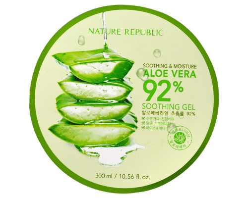 Nature Republic, Soothing & Moisture Aloe Vera 92% Soothing Gel, 10.56 fl oz (300 ml) Nature Republic, Soothing & Moisture Aloe Vera 92% Soothing Gel, 10.56 fl oz (300 ml)
