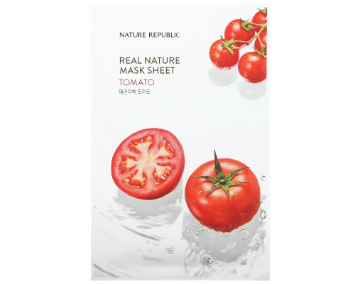 Nature Republic, Real Nature Beauty Mask Sheet, Tomato, 1 Sheet, 0.77 fl oz (23 ml) Nature Republic, Real Nature Beauty Mask Sheet, Tomato, 1 Sheet, 0.77 fl oz (23 ml)