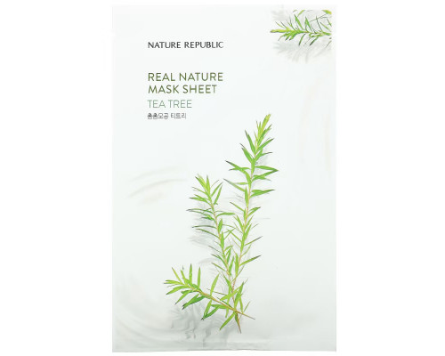 Nature Republic, Real Nature Beauty Mask Sheet, Tea Tree, 1 Sheet, 0.77 fl oz (23 ml) Nature Republic, Real Nature Beauty Mask Sheet, Tea Tree, 1 Sheet, 0.77 fl oz (23 ml)