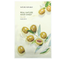 Nature Republic, Real Nature Beauty Mask Sheet, Olive, 1 Sheet, 0.77 fl oz (23 ml)