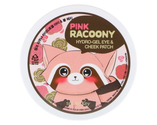 Secret Key, Водный гель для глаз и щек, Pink Racoony, 60 патчей Secret Key, Водный гель для глаз и щек, Pink Racoony, 60 патчей