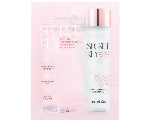 Secret Key, Starting Treatment Essential Mask Sheet, Rose Edition, 10 Sheets, 1.05 oz (30 g) Each Secret Key, Starting Treatment Essential Mask Sheet, Rose Edition, 10 Sheets, 1.05 oz (30 g) Each