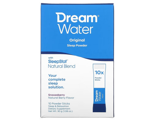 Dream Water, Порошок для сна, Сонные Ягоды, 10 Палочек, 3 г Каждый Dream Water, Порошок для сна, Сонные Ягоды, 10 Палочек, 3 г Каждый