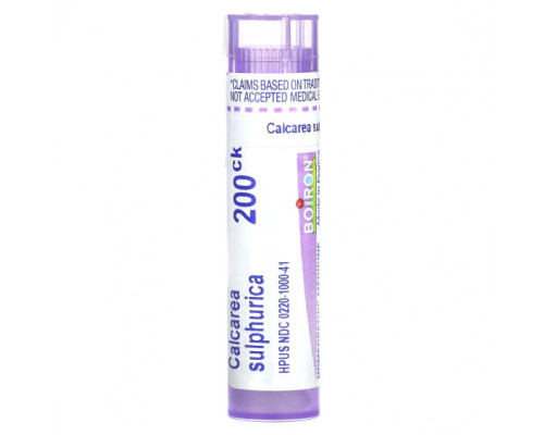 Травы и натуральные средства Boiron, Calcarea sulphurica, 200CK, прибл. 80 гранул Травы и натуральные средства Boiron, Calcarea sulphurica, 200CK, прибл. 80 гранул