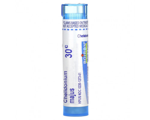 Травы и натуральные средства Boiron, Chelidonium Majus 30C, прибл. 80 гранул Травы и натуральные средства Boiron, Chelidonium Majus 30C, прибл. 80 гранул