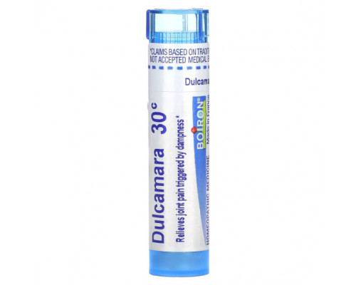 Травы и натуральные средства Boiron, Dulcamara, 30C, прибл. 80 гранул Травы и натуральные средства Boiron, Dulcamara, 30C, прибл. 80 гранул