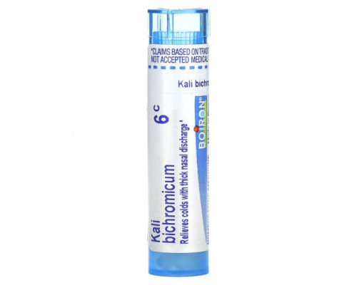 Травы и натуральные средства Boiron, Kali Bichromicum, 6C, прибл. 80 гранул Травы и натуральные средства Boiron, Kali Bichromicum, 6C, прибл. 80 гранул
