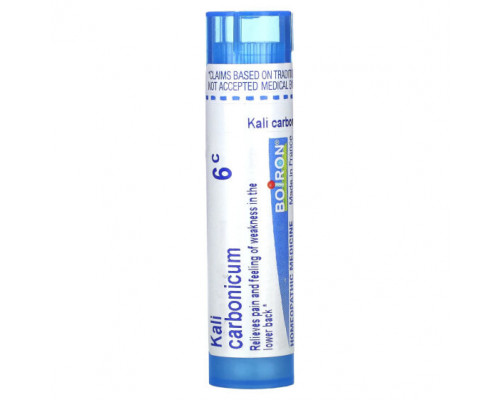 Травы и натуральные средства Boiron, Kali Carbonicum, 6C, прибл. 80 гранул Травы и натуральные средства Boiron, Kali Carbonicum, 6C, прибл. 80 гранул