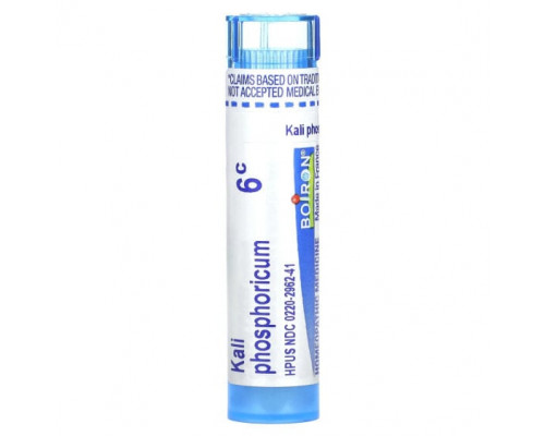 Травы и натуральные средства Boiron, Kali Phosphoricum, 6C, прибл. 80 гранул Травы и натуральные средства Boiron, Kali Phosphoricum, 6C, прибл. 80 гранул