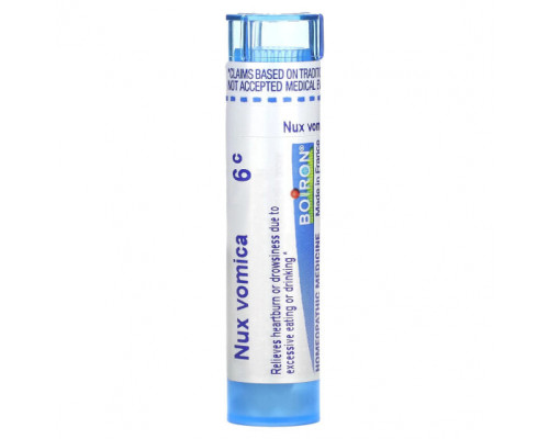 Для пищеварительной системы Boiron, Nux Vomica, 6C, прибл. 80 гранул Для пищеварительной системы Boiron, Nux Vomica, 6C, прибл. 80 гранул