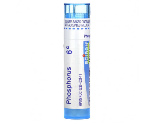 Травы и натуральные средства Phosphorus, 6C, Approx 80 Pellets Травы и натуральные средства Phosphorus, 6C, Approx 80 Pellets