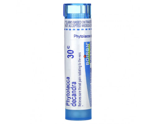 Травы и натуральные средства Boiron, Phytolacca Decandra, 30C, прибл. 80 гранул Травы и натуральные средства Boiron, Phytolacca Decandra, 30C, прибл. 80 гранул