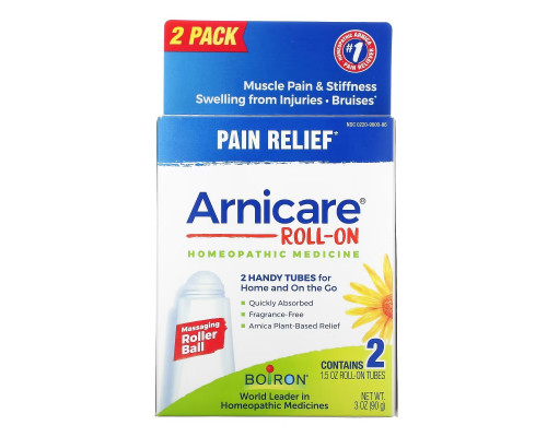 Boiron, Arnicare, шариковое обезболивающее, 2 тюбика, по 1,5 унции Boiron, Arnicare, шариковое обезболивающее, 2 тюбика, по 1,5 унции