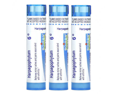 Травы и натуральные средства Boiron, Гранулы из гарпагофитума (Harpagophytum Meltaway), 3 тюбика, 80 гранул в каждом Травы и натуральные средства Boiron, Гранулы из гарпагофитума (Harpagophytum Meltaway), 3 тюбика, 80 гранул в каждом