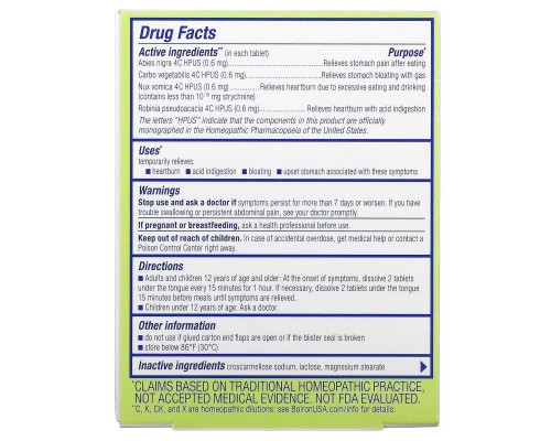 Boiron, Acidil, Acid Indigestion, Unflavored, 60 Meltaway Tablets Boiron, Acidil, Acid Indigestion, Unflavored, 60 Meltaway Tablets