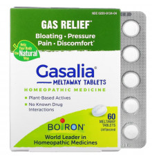 Boiron, Gasalia, Gas Relief, Unflavored, 60 Meltaway Tablets