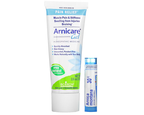 Boiron, Topical & Oral Pellets Value Pack, Arnica Gel Pain Relief, Approx. 80 Pellets, 2.6 oz (75 g) Boiron, Topical & Oral Pellets Value Pack, Arnica Gel Pain Relief, Approx. 80 Pellets, 2.6 oz (75 g)