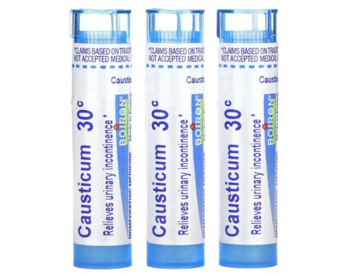 Травы и натуральные средства Boiron, Гранулы Causticum Meltaway, 30C, 3 пробирки, примерно 80 гранул в каждой Травы и натуральные средства Boiron, Гранулы Causticum Meltaway, 30C, 3 пробирки, примерно 80 гранул в каждой