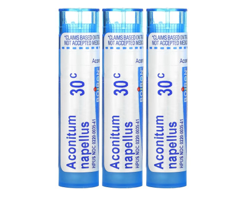 Boiron, Aconitum, лихорадка, гранулы Meltaway, 30C, 3 тюбика, 80 гранул в каждой Boiron, Aconitum, лихорадка, гранулы Meltaway, 30C, 3 тюбика, 80 гранул в каждой