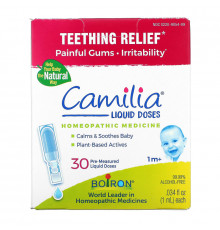 Boiron Camilia облегчение боли при прорезывании зубов 30 жидких доз 0034 жидкой унции каждая
