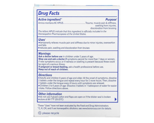 Boiron, Arnicare, Pain Relief, 60 Quick-Dissolving Tablets Boiron, Arnicare, Pain Relief, 60 Quick-Dissolving Tablets
