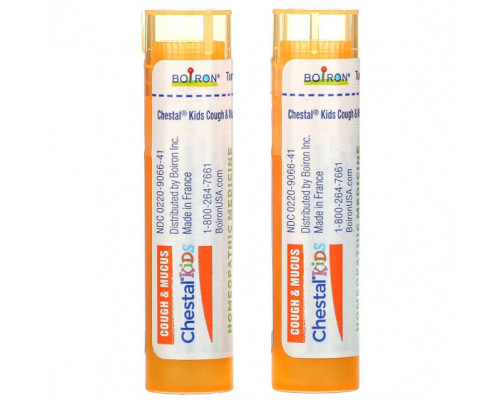 Детское здоровье Boiron, Chestal Kids Meltaway Pellets, средство от кашля и слизи, от 2 лет, 2 пробирки, прибл. 80 пеллет каждая Детское здоровье Boiron, Chestal Kids Meltaway Pellets, средство от кашля и слизи, от 2 лет, 2 пробирки, прибл. 80 пеллет каждая