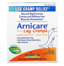 Арника Boiron, Arnicare Leg Cramps, облегчение судороги ног, 3 тюбика, 11 жевательных таблеток в тюбике