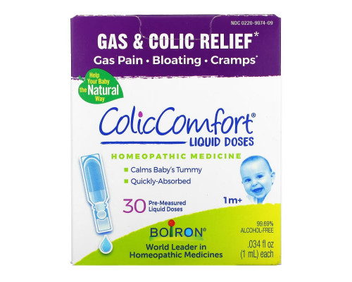 Boiron, ColicComfort, Colic & Gas Relief, 30 Doses, .034 fl oz Each Boiron, ColicComfort, Colic & Gas Relief, 30 Doses, .034 fl oz Each