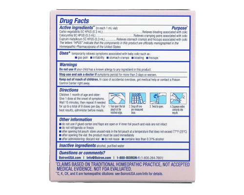 Boiron, ColicComfort, Colic & Gas Relief, 30 Doses, .034 fl oz Each Boiron, ColicComfort, Colic & Gas Relief, 30 Doses, .034 fl oz Each