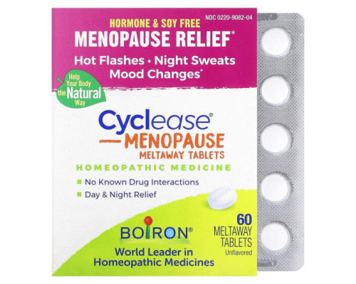 Женское здоровье Boiron, Cyclease Menopause, без добавок, 60 таблеток Meltaway Женское здоровье Boiron, Cyclease Menopause, без добавок, 60 таблеток Meltaway
