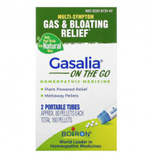 Для пищеварительной системы Boiron, Gasalia On The Go, 2 переносных тубуса, прибл. 80 гранул каждая