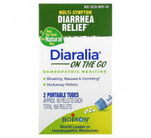 Травы и натуральные средства Boiron, Diaralia On The Go, 2 переносных тубуса, прибл. 80 гранул каждая