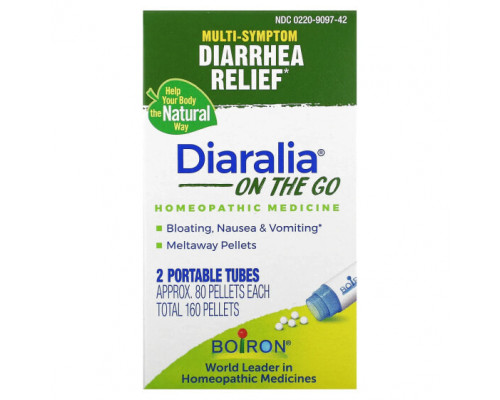 Травы и натуральные средства Boiron, Diaralia On The Go, 2 переносных тубуса, прибл. 80 гранул каждая Травы и натуральные средства Boiron, Diaralia On The Go, 2 переносных тубуса, прибл. 80 гранул каждая