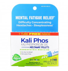 Boiron, Kali Phosphoricum, гранулы Meltaway, 30C, 3 тюбика, прибл. 80 гранул каждая